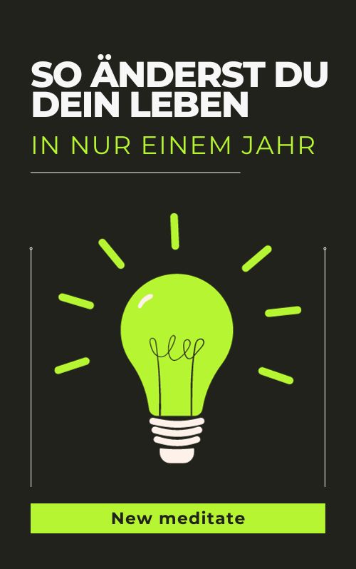 So änderst du dein Leben in nur einem Jahr! Newmeditate.com